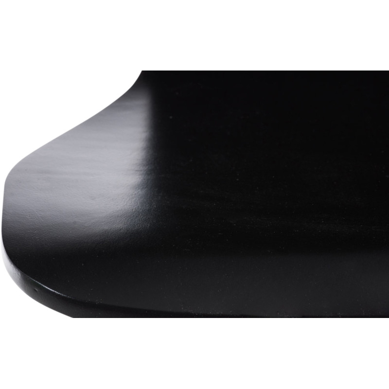 Chaise moderne scandinave en Bois Noir Métal Argenté Glynnor - 4