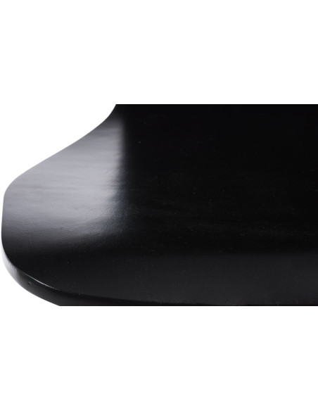 Chaise moderne scandinave en Bois Noir Métal Argenté Glynnor - 4