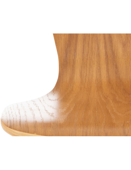 Chaise moderne scandinave en Bois Marron chêne Métal Argenté Glynnor - 4