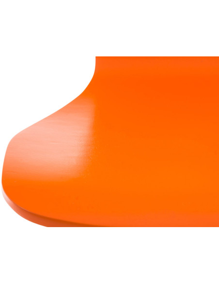 Chaise moderne scandinave en Bois Orange Métal Argenté Glynnor - 4