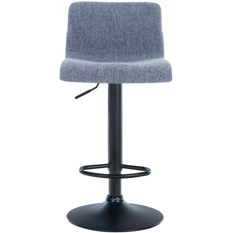 Tabouret de bar moderne en Tissu Bleu Métal Noir Stano - 3