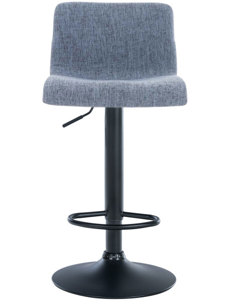 Tabouret de bar moderne en Tissu Bleu Métal Noir Stano - 3