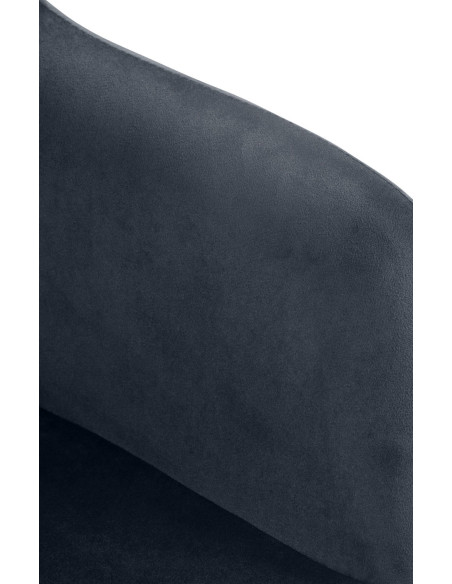 Tabouret de bar réglable haut de gamme en Velours Gris foncé Métal Noir Mirexa - 7