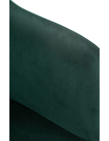 Tabouret de bar réglable haut de gamme en Velours Vert Métal Blanc Mirexa - 7