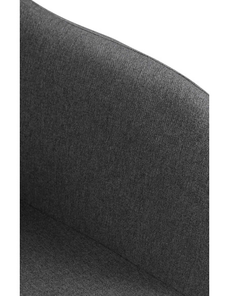 Tabouret de bar réglable haut de gamme en Tissu Gris foncé Métal Noir Mirexa - 7