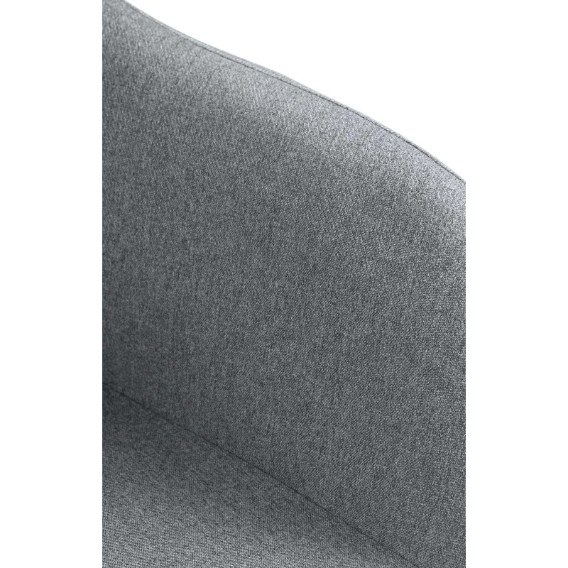 Tabouret de bar réglable haut de gamme en Tissu Gris Métal Noir Mirexa - 7