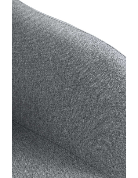 Tabouret de bar réglable haut de gamme en Tissu Gris Métal Noir Mirexa - 7