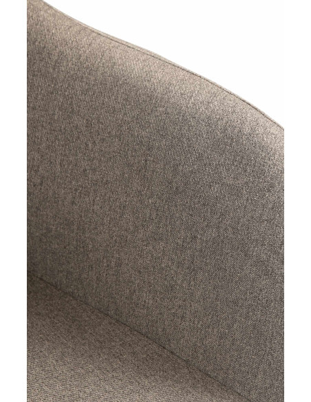 Tabouret de bar réglable haut de gamme en Tissu Taupe Métal Argenté Mirexa - 7