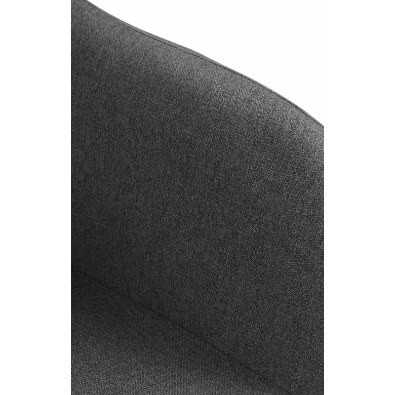 Tabouret de bar réglable haut de gamme en Tissu Gris foncé Métal Argenté Mirexa - 7