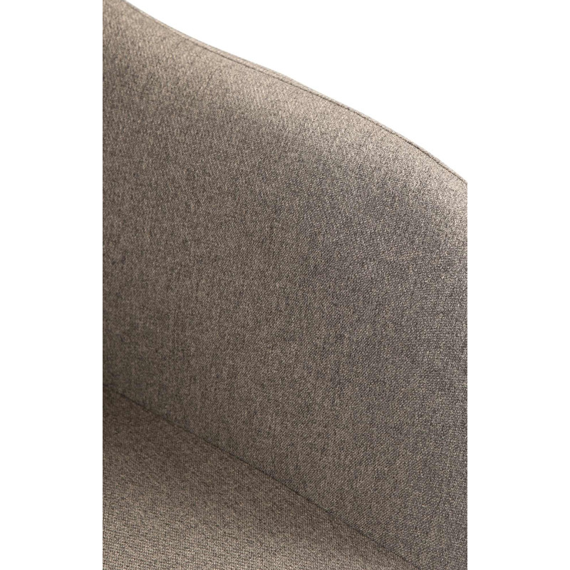 Tabouret de bar réglable haut de gamme en Tissu Taupe Métal Blanc Mirexa - 7