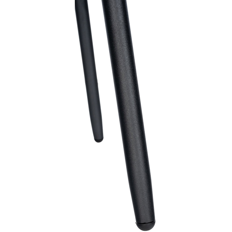 Tabouret de bar moderne chic en Velours Noir Métal Noir Cerian - 8