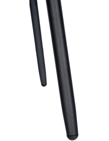 Tabouret de bar moderne chic en Velours Noir Métal Noir Cerian - 8