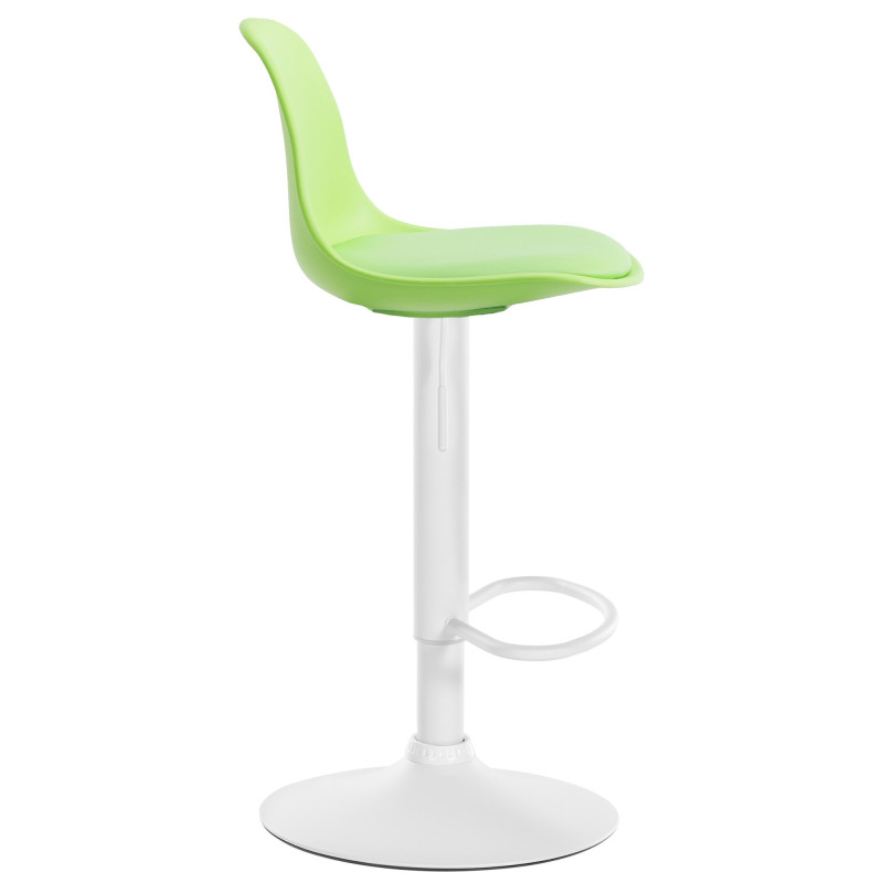 Tabouret de bar moderne en Polypropylène Vert Polyuréthane Vert Métal Blanc Harvio - 2