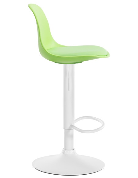 Tabouret de bar moderne en Polypropylène Vert Polyuréthane Vert Métal Blanc Harvio - 2
