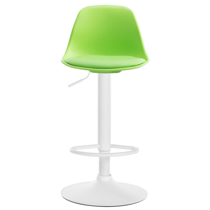 Tabouret de bar moderne en Polypropylène Vert Polyuréthane Vert Métal Blanc Harvio - 3
