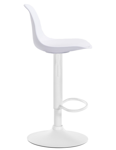 Tabouret de bar moderne en Polypropylène Blanc Polyuréthane Blanc Métal Blanc Harvio - 2