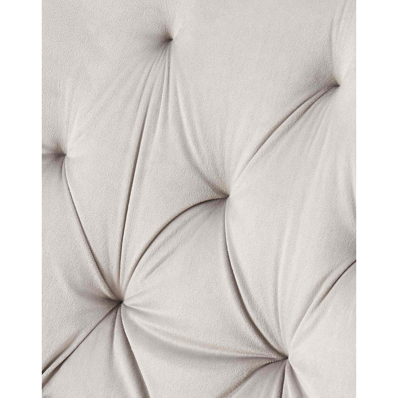 Chaise moderne capitonnée en Velours Gris Métal Noir Noryssa - 6