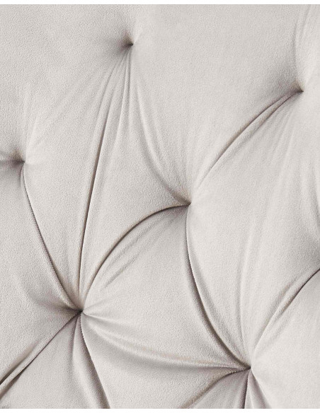 Chaise moderne capitonnée en Velours Gris Métal Noir Noryssa - 6