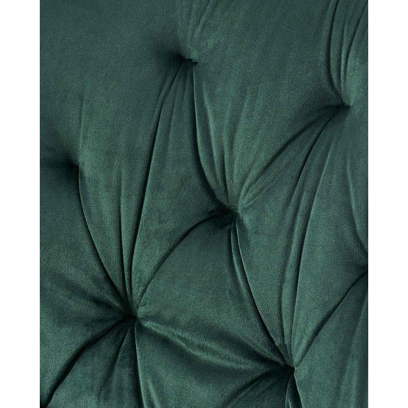 Chaise moderne capitonnée en Velours Vert Métal Noir Noryssa - 6