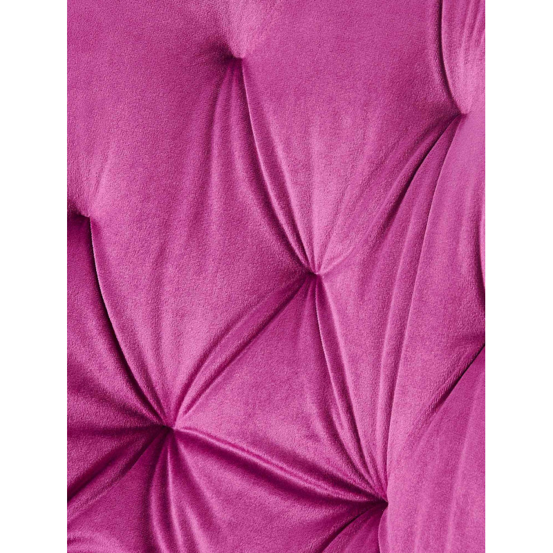 Chaise moderne capitonnée en Velours Violet Métal Noir Noryssa - 6
