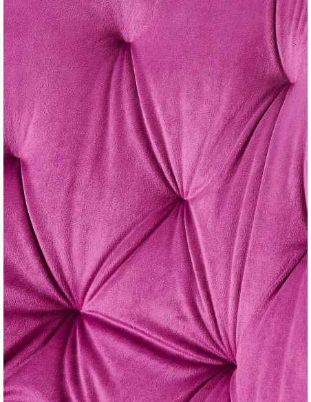 Chaise moderne capitonnée en Velours Violet Métal Noir Noryssa - 6