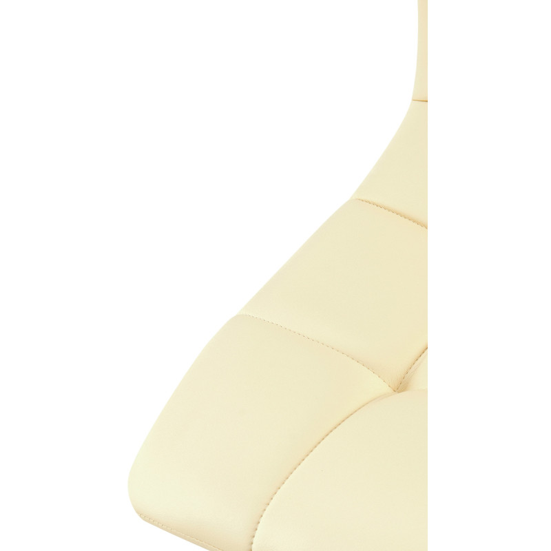 Chaise design scandinave en Polyuréthane Blanc crème Métal Noir Selvios - 3