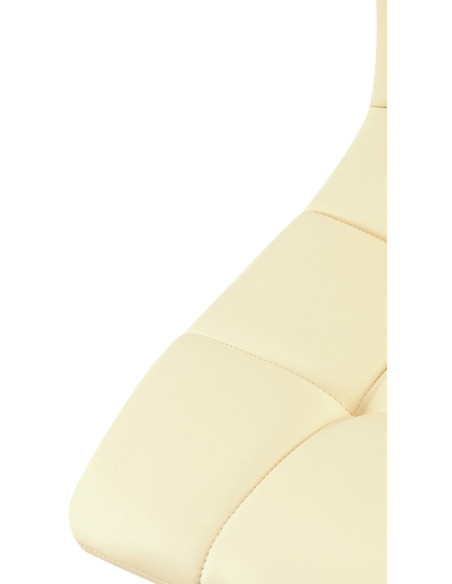 Chaise design scandinave en Polyuréthane Blanc crème Métal Noir Selvios - 3