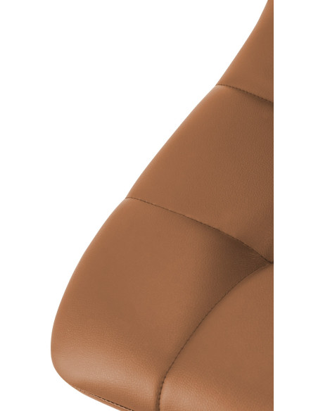 Chaise design scandinave en Polyuréthane Marron foncé Métal Noir Selvios - 2