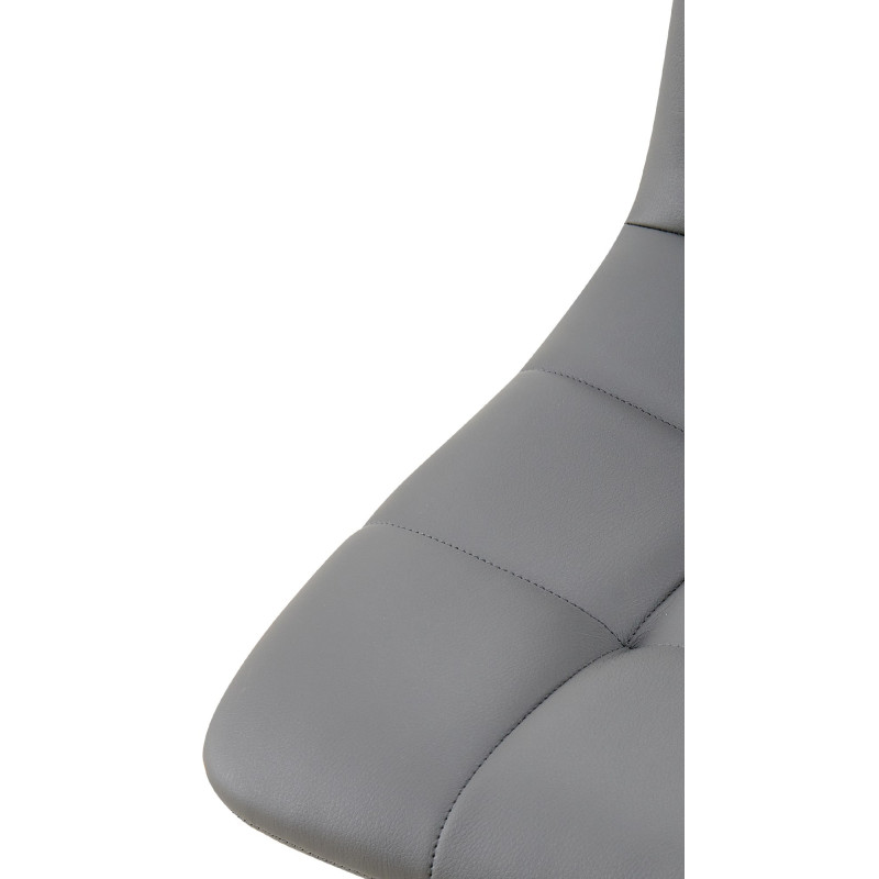 Chaise design scandinave en Polyuréthane Gris foncé Métal Noir Selvios - 3