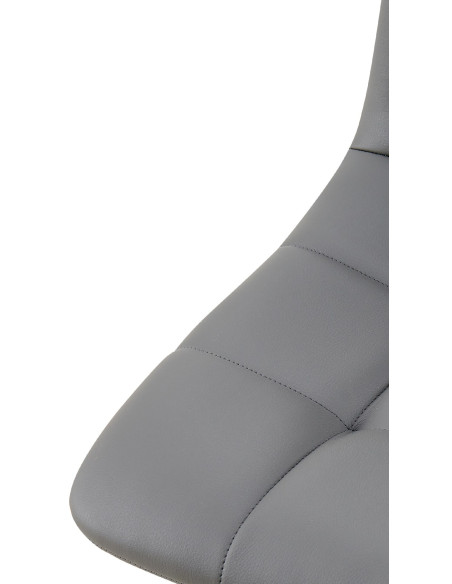 Chaise design scandinave en Polyuréthane Gris foncé Métal Noir Selvios - 3