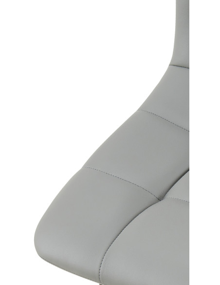 Chaise design scandinave en Polyuréthane Gris clair Métal Noir Selvios - 3