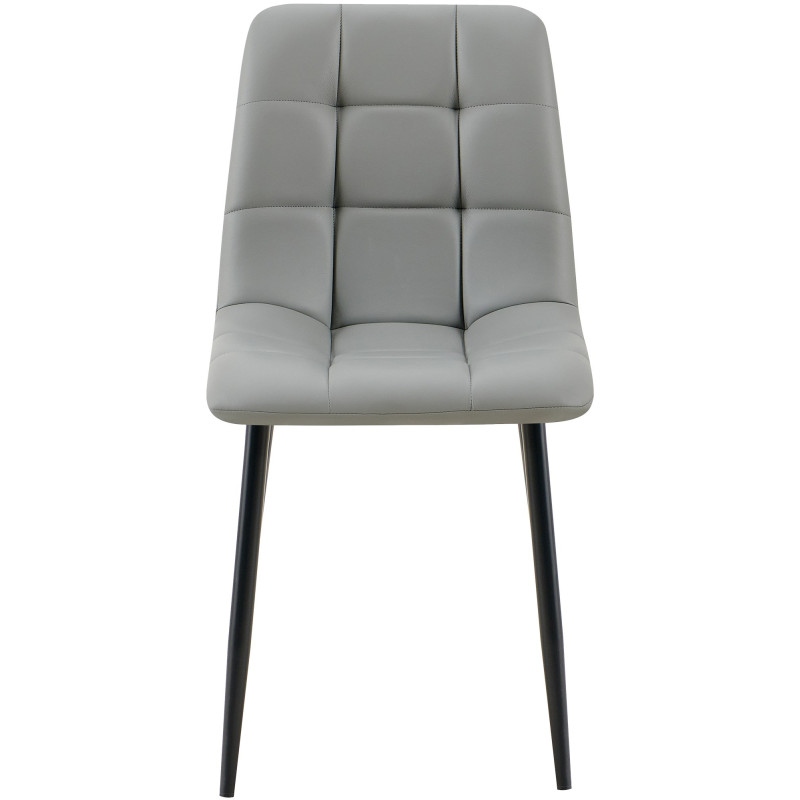 Chaise design scandinave en Polyuréthane Gris clair Métal Noir Selvios - 4