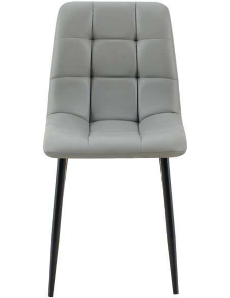 Chaise design scandinave en Polyuréthane Gris clair Métal Noir Selvios - 4