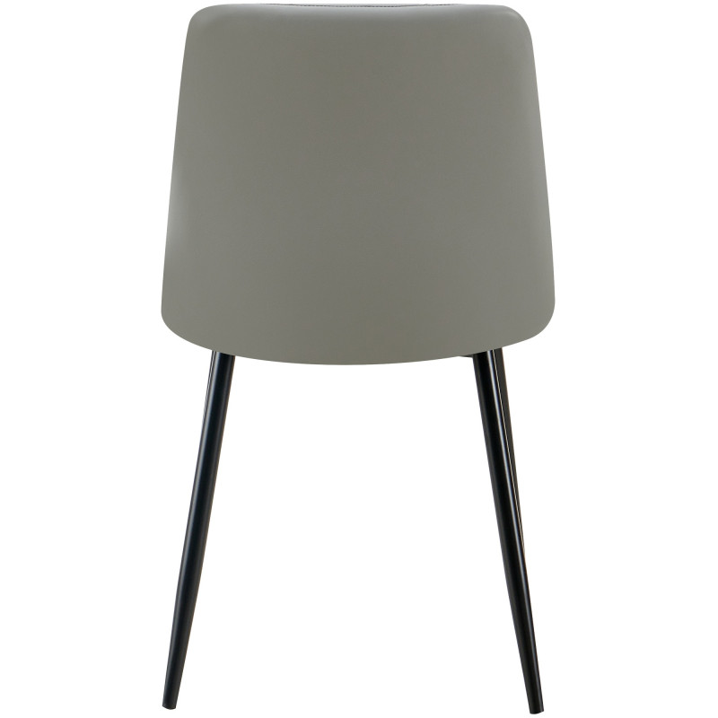 Chaise design scandinave en Polyuréthane Gris clair Métal Noir Selvios - 5