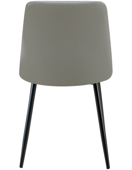 Chaise design scandinave en Polyuréthane Gris clair Métal Noir Selvios - 5