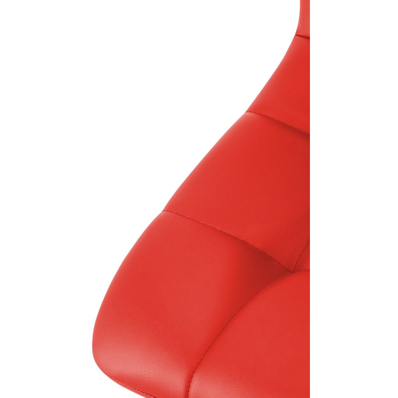 Chaise design scandinave en Polyuréthane Rouge Métal Noir Selvios - 3