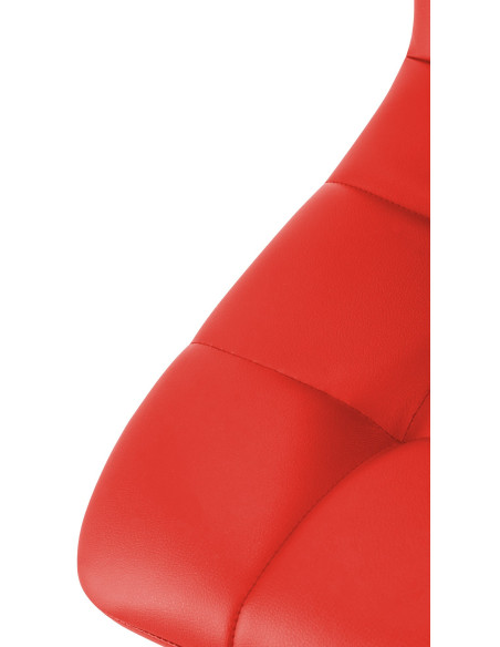 Chaise design scandinave en Polyuréthane Rouge Métal Noir Selvios - 3