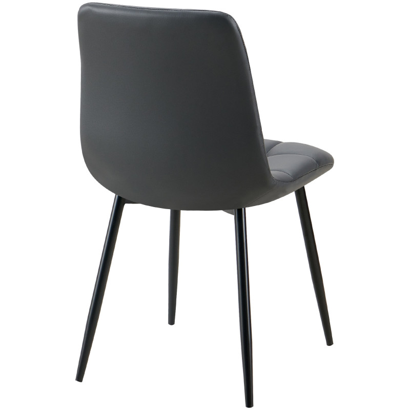 Chaise design scandinave en Polyuréthane Noir Métal Noir Selvios - 2