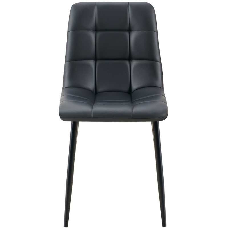 Chaise design scandinave en Polyuréthane Noir Métal Noir Selvios - 4