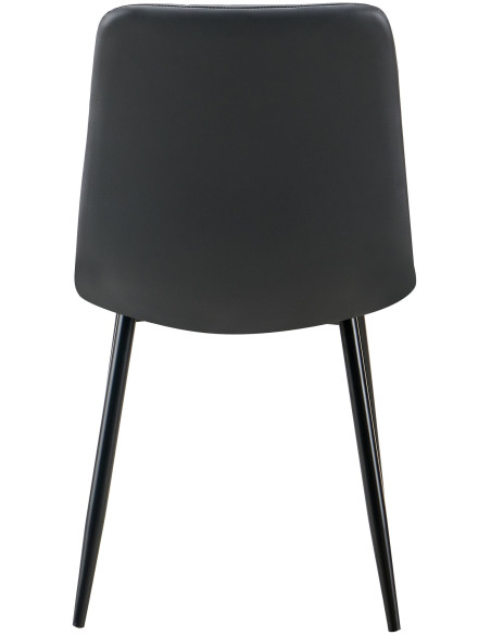 Chaise design scandinave en Polyuréthane Noir Métal Noir Selvios - 5