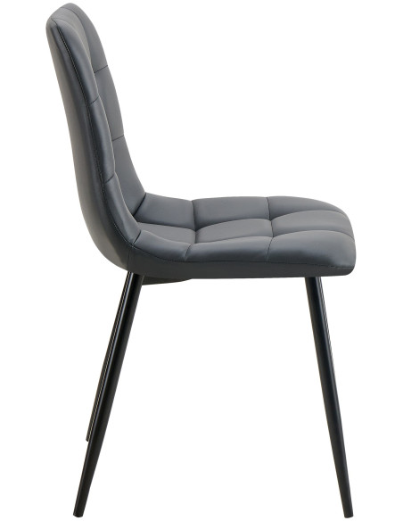 Chaise design scandinave en Polyuréthane Noir Métal Noir Selvios - 6