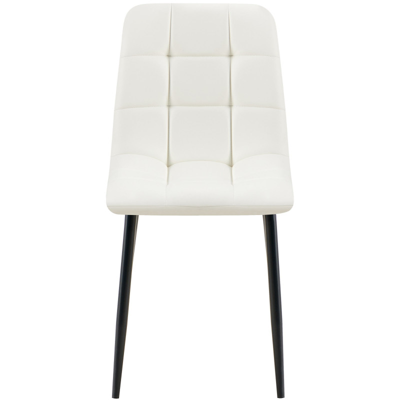 Chaise design scandinave en Polyuréthane Blanc Métal Noir Selvios - 4