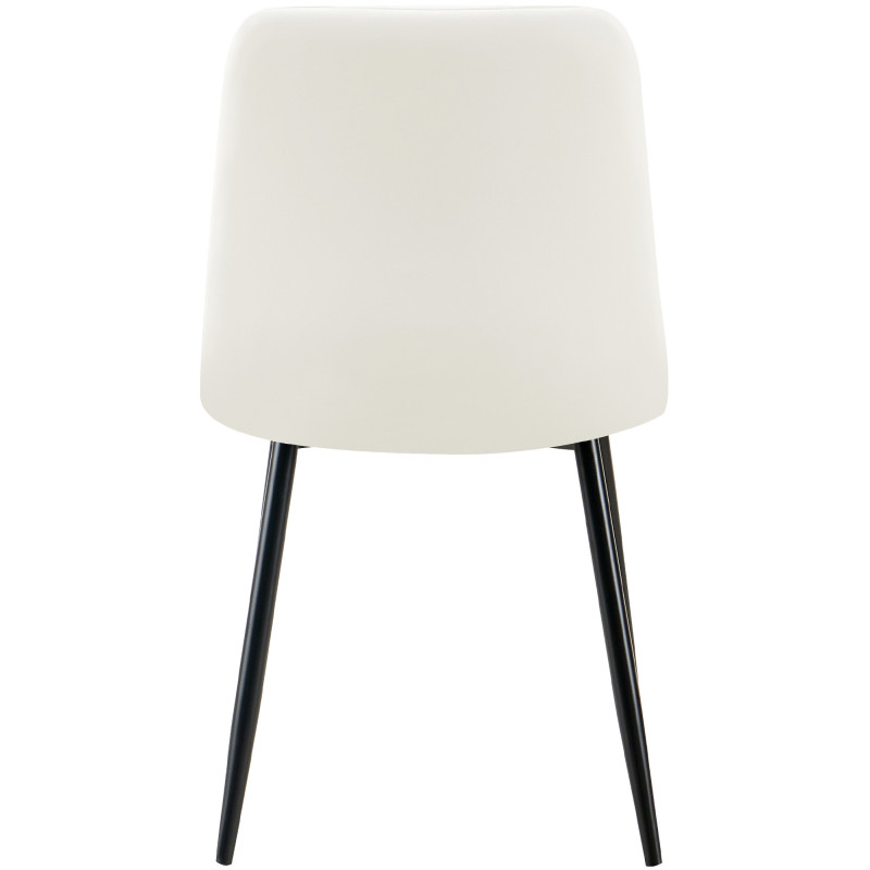 Chaise design scandinave en Polyuréthane Blanc Métal Noir Selvios - 5