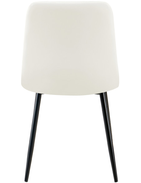 Chaise design scandinave en Polyuréthane Blanc Métal Noir Selvios - 5