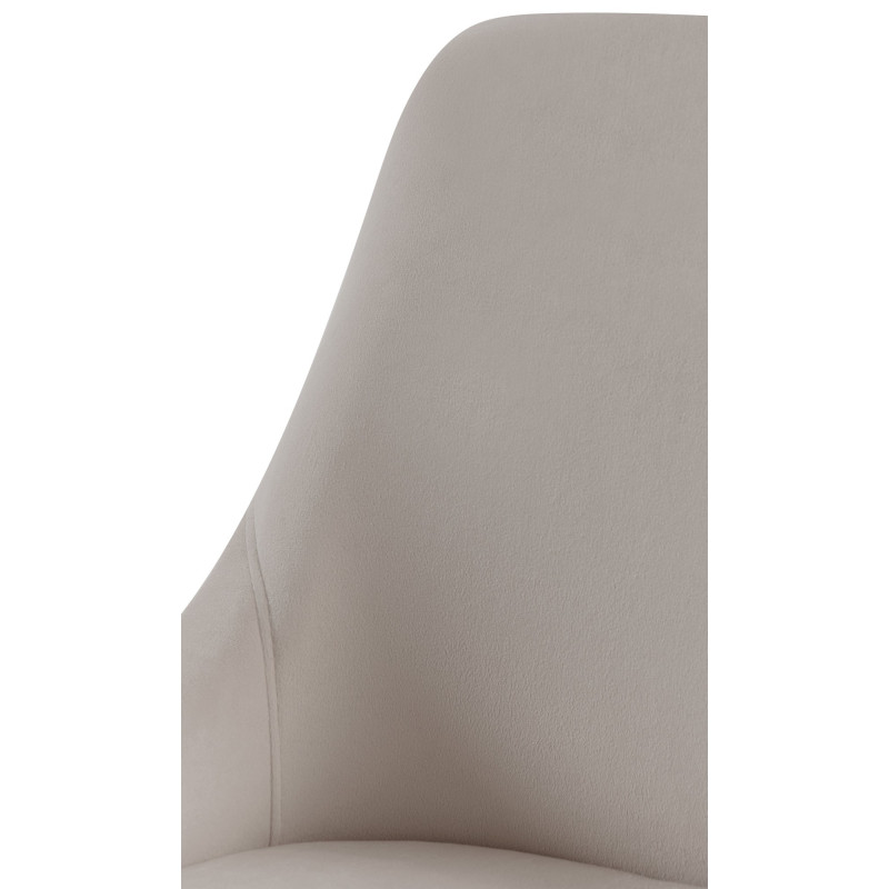 Chaise moderne en Velours Gris Métal Noir Jorvila - 6