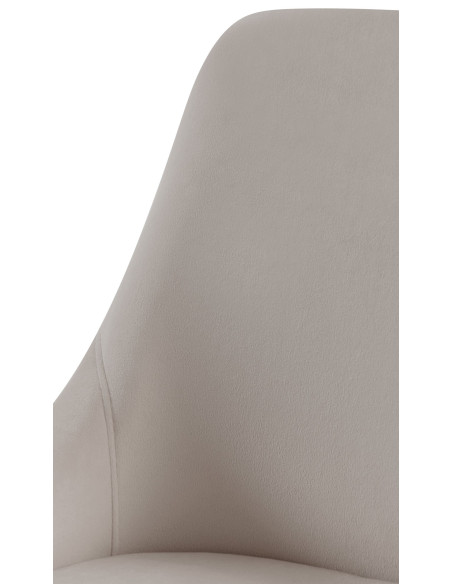 Chaise moderne en Velours Gris Métal Noir Jorvila - 6