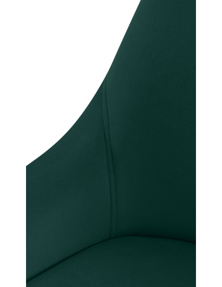 Chaise moderne en Velours Vert Métal Noir Jorvila - 6