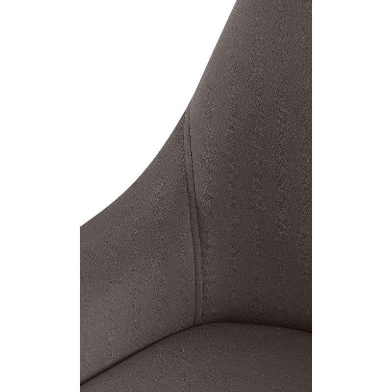 Chaise moderne en Velours Anthracite Métal Noir Jorvila - 6