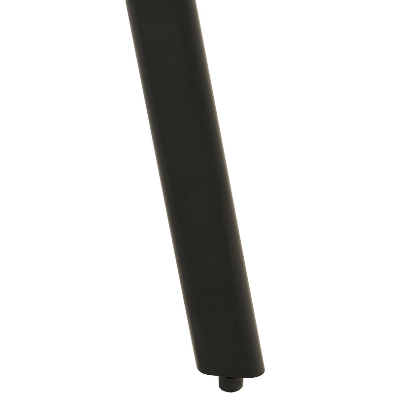 Fauteuil de table capitonné pivotant en Velours Noir Métal Noir Sorlian - 4