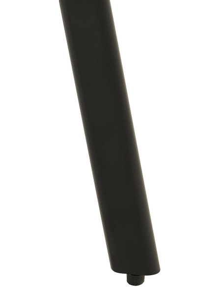Fauteuil de table capitonné pivotant en Velours Noir Métal Noir Sorlian - 4